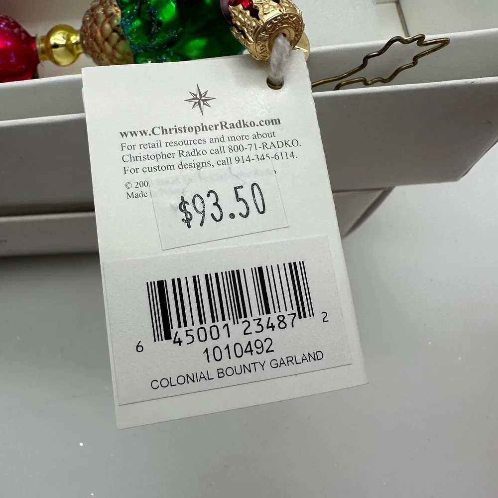 2003‎ Christopher Radko Colonial Bounty Garland 36